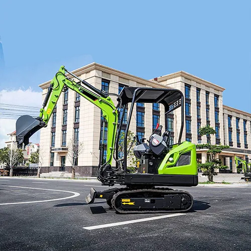 mini excavator digging trench